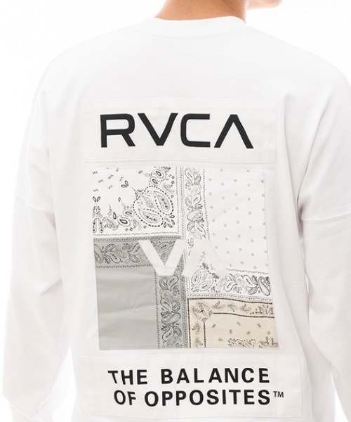 RVCA（ルーカ）の「RVCA メンズ BANDANA LS TEE ロングスリーブＴシャツ/ルーカバンダナデザインバックプリントビッグサイズロングスリーブ長袖ロンTカットソー（Tシャツ/カットソー・メンズ・ホワイト/ブラック/スミクロ/カーキ・MEDIUM/LARGE/X-LARGE/SMALL）」の7枚目の写真