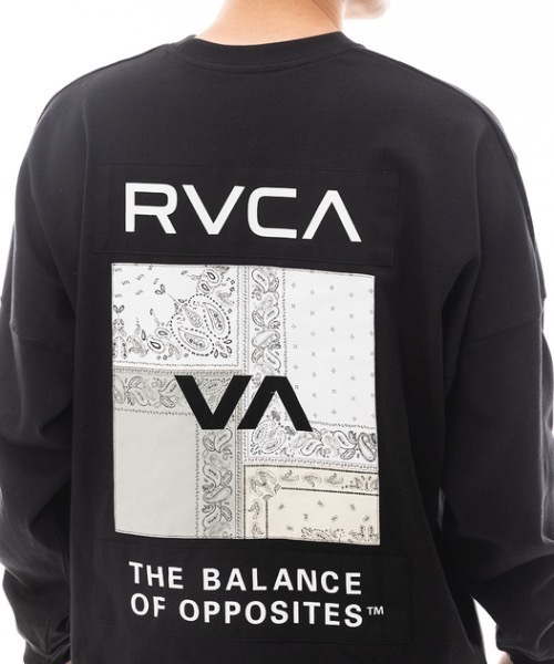 RVCA（ルーカ）の「RVCA メンズ BANDANA LS TEE ロングスリーブＴシャツ/ルーカバンダナデザインバックプリントビッグサイズロングスリーブ長袖ロンTカットソー（Tシャツ/カットソー・メンズ・ホワイト/ブラック/スミクロ/カーキ・MEDIUM/LARGE/X-LARGE/SMALL）」の5枚目の写真