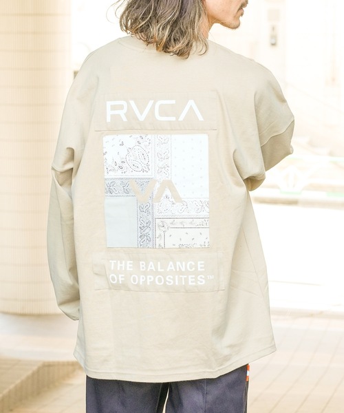 RVCA（ルーカ）の「RVCA メンズ BANDANA LS TEE ロングスリーブＴシャツ/ルーカバンダナデザインバックプリントビッグサイズロングスリーブ長袖ロンTカットソー（Tシャツ/カットソー・メンズ・ホワイト/ブラック/スミクロ/カーキ・MEDIUM/LARGE/X-LARGE/SMALL）」の19枚目の写真