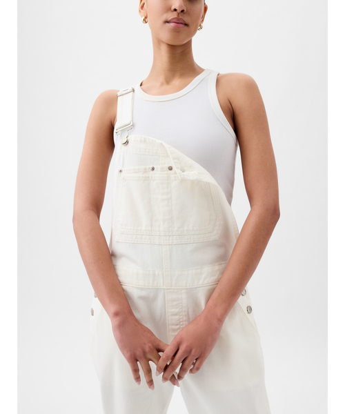 GAP（ギャップ）の「リラックス オーバーオール（ホワイトデニム