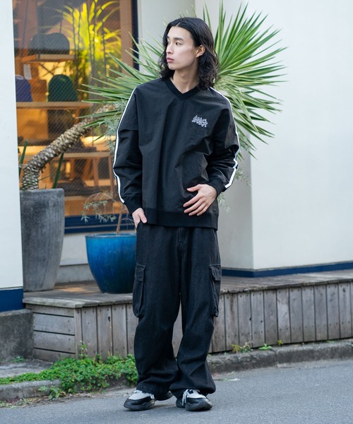 SAVIER(サビアー)の「【SAVIER/サビアー】 オーバーサイズナイロンゲームシャツ(ナイロンジャケット・メンズ・ブラック/ミント/エンジ・MEDIUM/LARGE)」の13枚目の写真