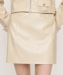 SLY（スライ）の「F/LEATHER TIGHT S/SK フェイクレザー タイト ショートスカート（スカート）」