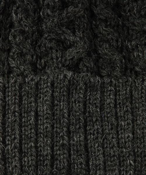 BEAUTY&YOUTH UNITED ARROWS（ビューティーアンドユースユナイテッドアローズ）の「BY HIGHLAND 2000 ケーブル&リブニットキャップ◆（ニットキャップ/ビーニー・レディース・ダークグレー/ナチュラル/ワインレッド/オリーブ・フリー）」の6枚目の写真