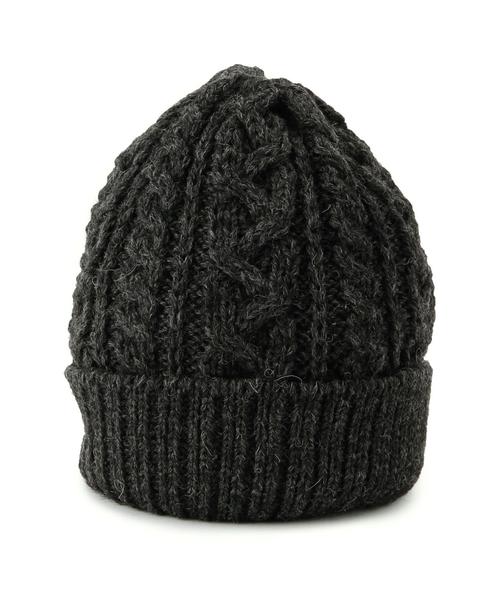 BEAUTY&YOUTH UNITED ARROWS（ビューティーアンドユースユナイテッドアローズ）の「BY HIGHLAND 2000 ケーブル&リブニットキャップ◆（ニットキャップ/ビーニー・レディース・ダークグレー/ナチュラル/ワインレッド/オリーブ・フリー）」の7枚目の写真