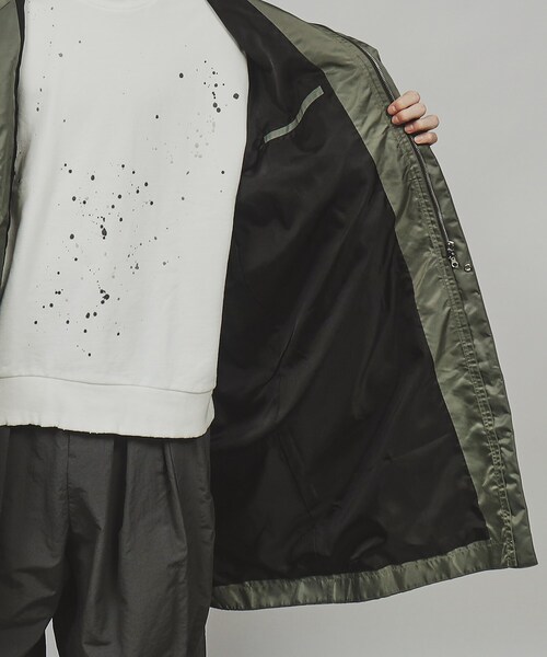 〈新品〉tk.TAKEO KIKUCHI【M】ナイロンドロストフードコート 黒 tk.TAKEO KIKUCHI（ティーケータケオキクチ）の「◇ナイロンドロスト