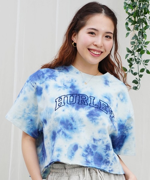 Hurley (ハーレー)の「Hurley/ハーレー Tシャツ 半袖 ショート丈 クロップ丈 アーチロゴ プリント ヘビーウェイト WSS2421021(Tシャツ/カットソー・レディース・ブラック×ホワイト/ホワイト/ブルー系その他/ブラック/ピンク・M)」の22枚目の写真