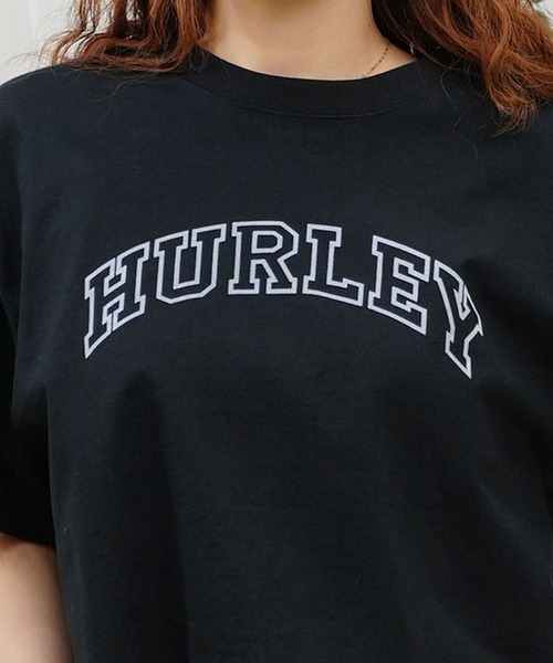 Hurley (ハーレー)の「Hurley/ハーレー Tシャツ 半袖 ショート丈 クロップ丈 アーチロゴ プリント ヘビーウェイト WSS2421021(Tシャツ/カットソー・レディース・ブラック×ホワイト/ホワイト/ブルー系その他/ブラック/ピンク・M)」の16枚目の写真