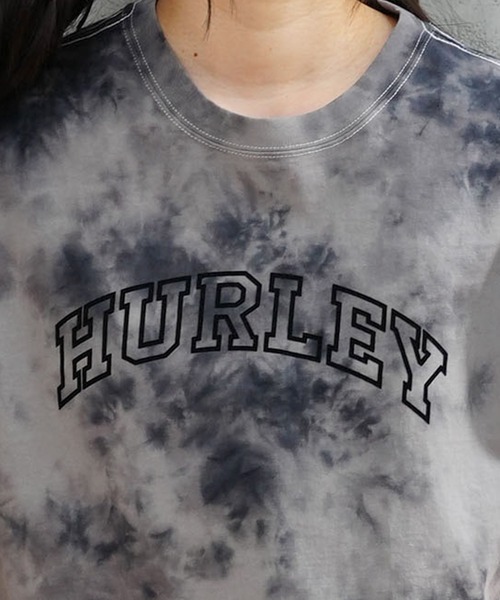 Hurley (ハーレー)の「Hurley/ハーレー Tシャツ 半袖 ショート丈 クロップ丈 アーチロゴ プリント ヘビーウェイト WSS2421021(Tシャツ/カットソー・レディース・ブラック×ホワイト/ホワイト/ブルー系その他/ブラック/ピンク・M)」の21枚目の写真