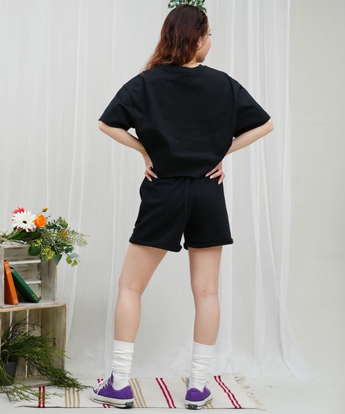 Hurley (ハーレー)の「Hurley/ハーレー Tシャツ 半袖 ショート丈 クロップ丈 アーチロゴ プリント ヘビーウェイト WSS2421021(Tシャツ/カットソー・レディース・ブラック×ホワイト/ホワイト/ブルー系その他/ブラック/ピンク・M)」の15枚目の写真