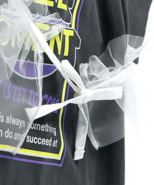 DRC branshes（ディーアールシーブランシェス）の「【WEB限定/DRC/お肌に嬉しい綿100％】グラフィック半袖ワンピース+チュールマルチフリルセット（ワンピース・キッズ・チャコールグレー/その他1/その他2/その他3/カラフル/ブラック・100/90/110/140/120/150/130）」の18枚目の写真