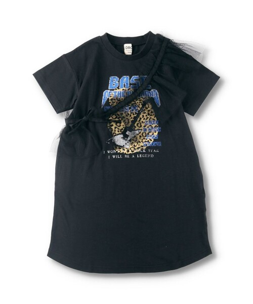 DRC branshes（ディーアールシーブランシェス）の「【WEB限定/DRC/お肌に嬉しい綿100％】グラフィック半袖ワンピース+チュールマルチフリルセット（ワンピース・キッズ・チャコールグレー/その他1/その他2/その他3/カラフル/ブラック・100/90/110/140/120/150/130）」の22枚目の写真