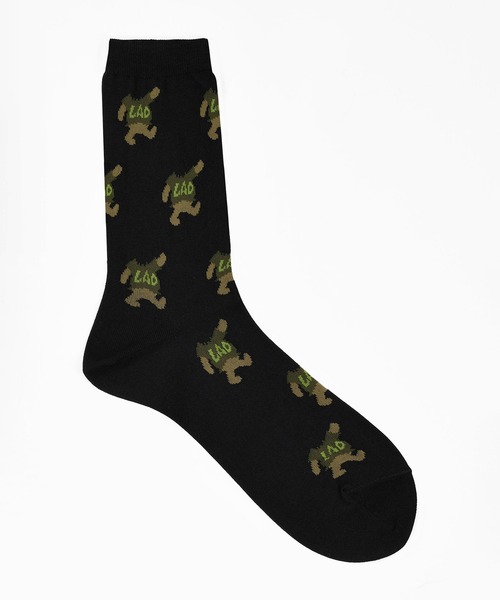LAD MUSICIAN（ラッドミュージシャン）の「SOCKS（ソックス/靴下・メンズ・ダークネイビー/ブラック×グレー/ブラック×グリーン/ブラック×ブルー・FREE）」の4枚目の写真