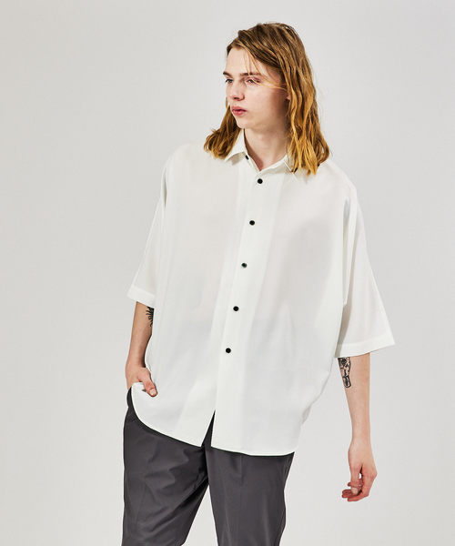 【AH ABAHOUSE】トロミ ドルマンスリーブ 半袖シャツ（シャツ/ブラウス）｜AH ABAHOUSE（エーエイチアバハウス）