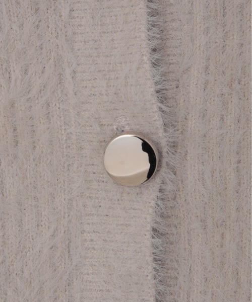 Olu.（オルドット）の「フェザーデザインカラーカーディガン（ニット/セーター・レディース・ライトグレー/アイボリー・FREE）」の13枚目の写真