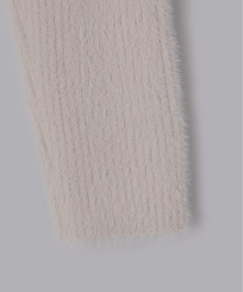 Olu.（オルドット）の「フェザーデザインカラーカーディガン（ニット/セーター・レディース・ライトグレー/アイボリー・FREE）」の12枚目の写真