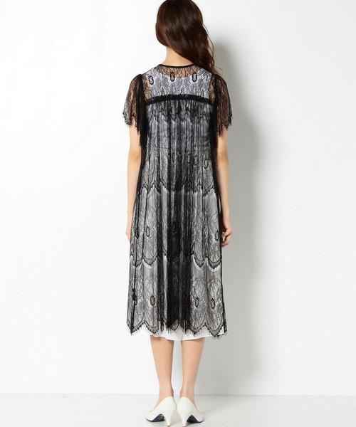 Another Edition（アナザーエディション）の「レースロングカーディガン/AEFC LACE LONG　CGN◆（カーディガン/ボレロ・レディース・オフホワイト/ブラック・フリー）」の3枚目の写真