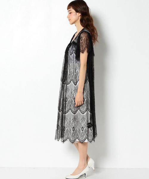 Another Edition（アナザーエディション）の「レースロングカーディガン/AEFC LACE LONG　CGN◆（カーディガン/ボレロ・レディース・オフホワイト/ブラック・フリー）」の5枚目の写真