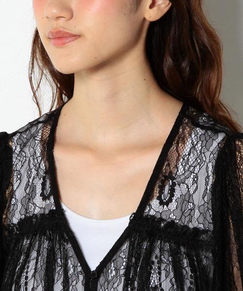 Another Edition（アナザーエディション）の「レースロングカーディガン/AEFC LACE LONG　CGN◆（カーディガン/ボレロ・レディース・オフホワイト/ブラック・フリー）」の7枚目の写真