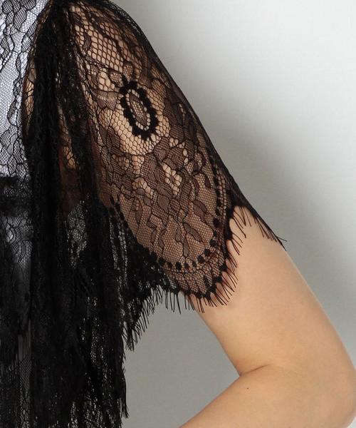 Another Edition（アナザーエディション）の「レースロングカーディガン/AEFC LACE LONG　CGN◆（カーディガン/ボレロ・レディース・オフホワイト/ブラック・フリー）」の8枚目の写真
