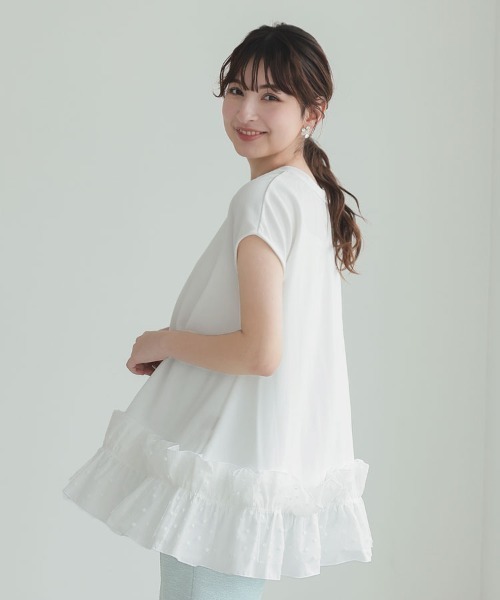 DONOBAN（ドノバン）の「フリルヘムタンクトップ（タンクトップ・レディース・ブラック系その他/ブラック/ホワイト/ホワイト系その他・F）」の2枚目の写真