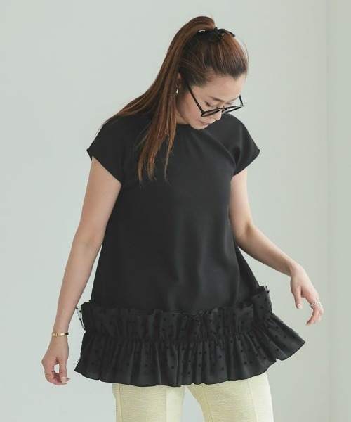 DONOBAN（ドノバン）の「フリルヘムタンクトップ（タンクトップ・レディース・ブラック系その他/ブラック/ホワイト/ホワイト系その他・F）」の4枚目の写真