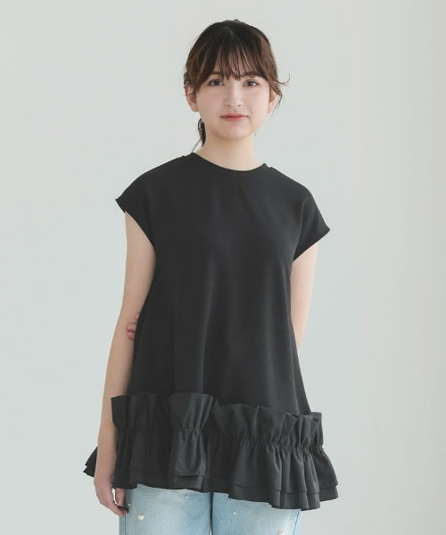 DONOBAN（ドノバン）の「フリルヘムタンクトップ（タンクトップ・レディース・ブラック系その他/ブラック/ホワイト/ホワイト系その他・F）」の3枚目の写真