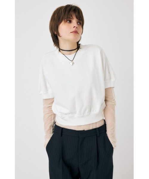 MOUSSY(マウジー)の「クロップドスウェット(Tシャツ/カットソー・レディース・ブラック/ホワイト/イエロー・FREE)」の10枚目の写真