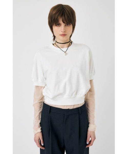 MOUSSY(マウジー)の「クロップドスウェット(Tシャツ/カットソー・レディース・ブラック/ホワイト/イエロー・FREE)」の17枚目の写真