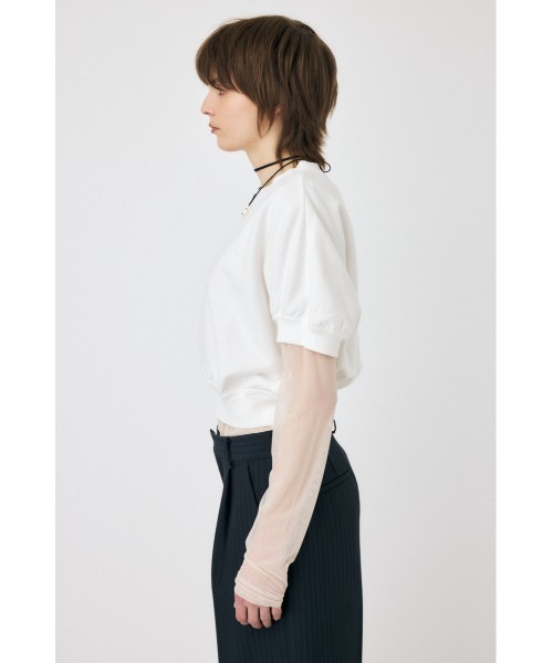 MOUSSY(マウジー)の「クロップドスウェット(Tシャツ/カットソー・レディース・ブラック/ホワイト/イエロー・FREE)」の18枚目の写真