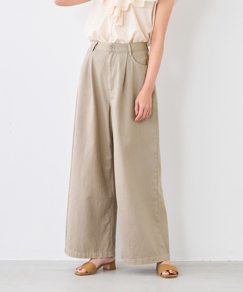 MICA&DEAL（マイカ＆ディール）の「ワイドデニムパンツ（デニムパンツ・レディース・ベージュ/インディゴブルー/ブルー・38/36）」の2枚目の写真