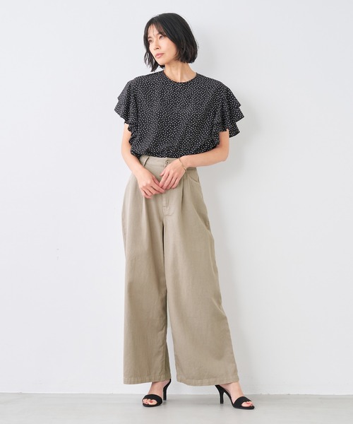 MICA&DEAL（マイカ＆ディール）の「ワイドデニムパンツ（デニムパンツ・レディース・ベージュ/インディゴブルー/ブルー・38/36）」の6枚目の写真