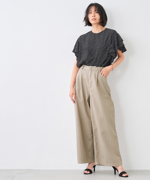 MICA&DEAL（マイカ＆ディール）の「ワイドデニムパンツ（デニムパンツ・レディース・ベージュ/インディゴブルー/ブルー・38/36）」の7枚目の写真