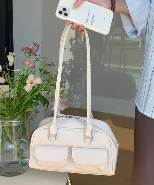 セール】アウトポケット ロングハンドルボストンバッグ【動画あり