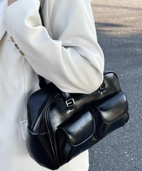 セール】アウトポケット ロングハンドルボストンバッグ【動画あり