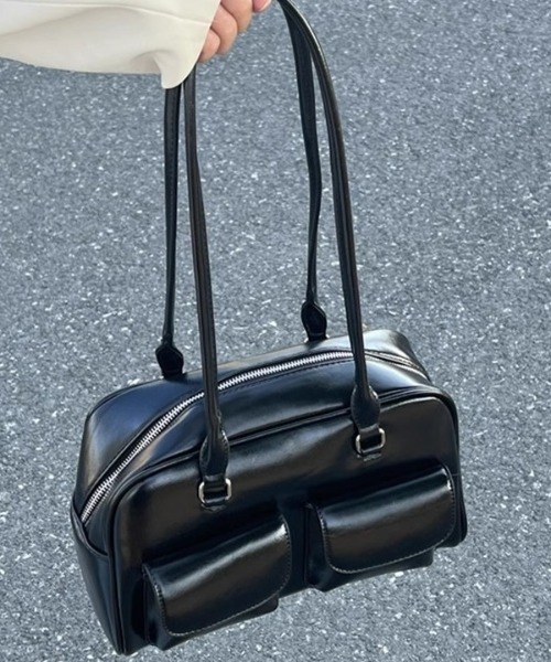 セール】アウトポケット ロングハンドルボストンバッグ【動画あり