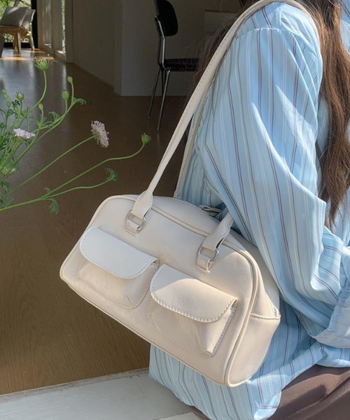 セール】アウトポケット ロングハンドルボストンバッグ【動画