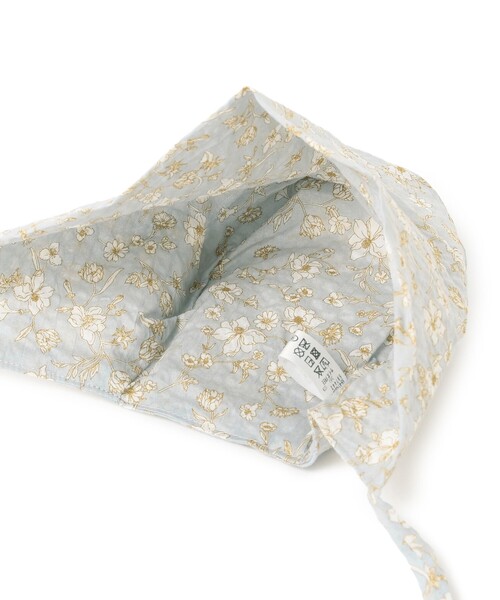 こども ビームス（コドモビームス）の「こども ビームス / 花柄 ボンネット（新生児～1才）（ハット・キッズ・ブラウン系その他2/サックスブルー・ONE SIZE）」の9枚目の写真