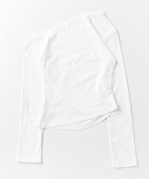 LYEON(リヨン)の「ロゴプリンオフショルロンT(Tシャツ/カットソー・レディース・オフホワイト/グレー/ブラック・FREE)」の10枚目の写真