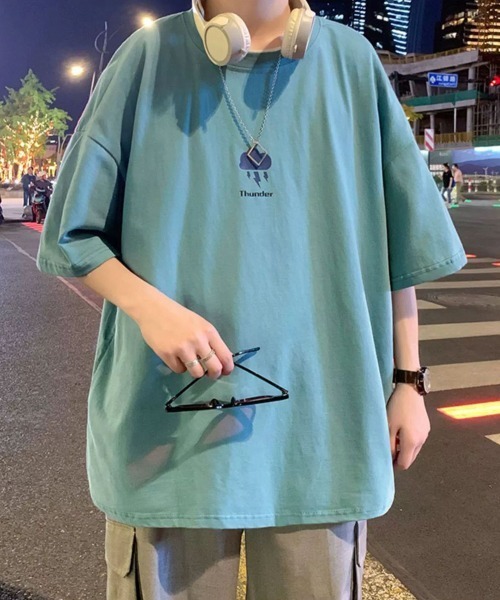 NEW GENTLEMAN(ニュージェントルマン)の「ウェザ-リング オーバーサイズT(Tシャツ/カットソー・メンズ・ホワイト/ブラック/グリーン・XL/L/M)」の3枚目の写真