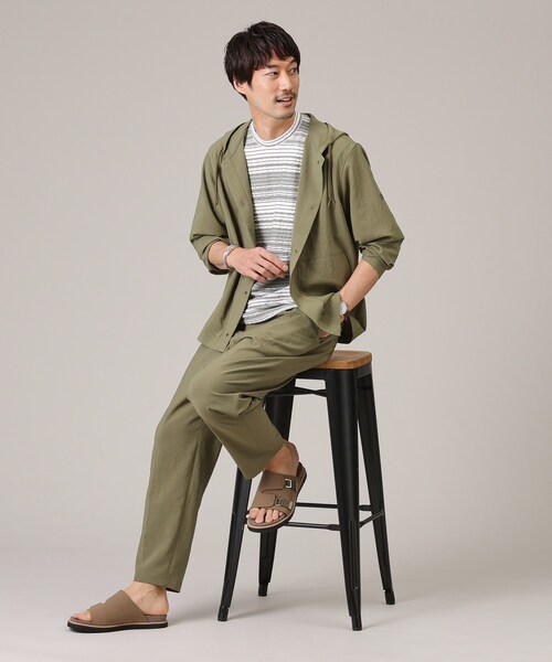 TAKEO KIKUCHI(タケオキクチ)の「◆ヘリンボンボーダー 半袖カットソー(Tシャツ/カットソー・メンズ・ブルー系7/ブルー系その他4/ライトグレー系2・01/02/03/04)」の7枚目の写真