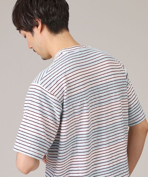 TAKEO KIKUCHI(タケオキクチ)の「◆ヘリンボンボーダー 半袖カットソー(Tシャツ/カットソー・メンズ・ブルー系7/ブルー系その他4/ライトグレー系2・01/02/03/04)」の13枚目の写真