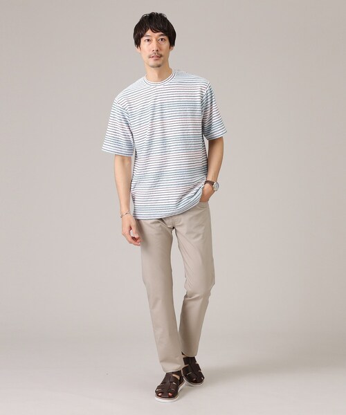 TAKEO KIKUCHI(タケオキクチ)の「◆ヘリンボンボーダー 半袖カットソー(Tシャツ/カットソー・メンズ・ブルー系7/ブルー系その他4/ライトグレー系2・01/02/03/04)」の14枚目の写真