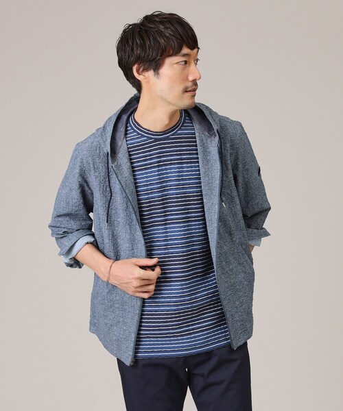 TAKEO KIKUCHI(タケオキクチ)の「◆ヘリンボンボーダー 半袖カットソー(Tシャツ/カットソー・メンズ・ブルー系7/ブルー系その他4/ライトグレー系2・01/02/03/04)」の22枚目の写真