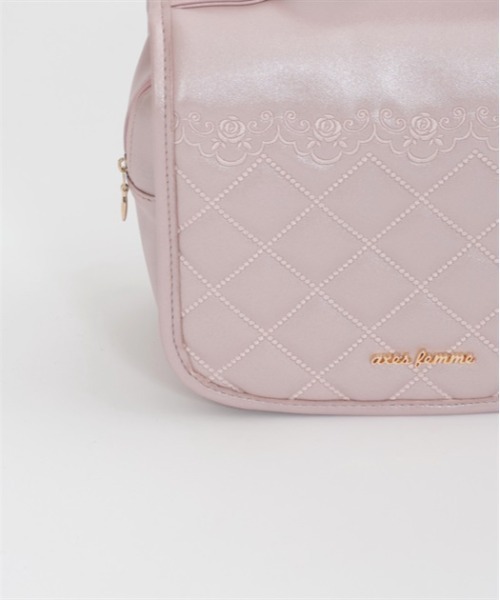 axes femme（アクシーズファム）の「薔薇×キルトハンギングポーチ（ポーチ・レディース・ピンク/ブラック・FREE）」の17枚目の写真