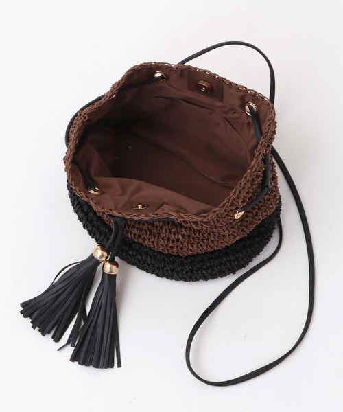 SOFFITTO（ソフィット）の「ティアドロップ型ざっくり編みバッグ(取り扱い店舗限定)（ショルダーバッグ・レディース・ピンク/ブラウン/ナチュラル/ベージュ系その他・FREE）」の11枚目の写真