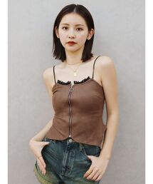 EVRIS | フェイクレザーキャミトップス(キャミソール)