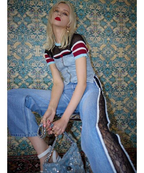 EVRIS（エヴリス）の「フェイクレザーキャミトップス（キャミソール・レディース・ブラック/ブルー/ブラウン・FREE）」の10枚目の写真