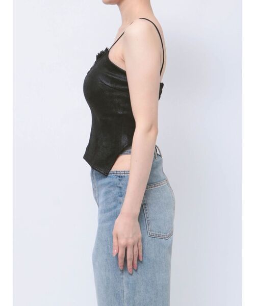 EVRIS（エヴリス）の「フェイクレザーキャミトップス（キャミソール・レディース・ブラック/ブルー/ブラウン・FREE）」の12枚目の写真