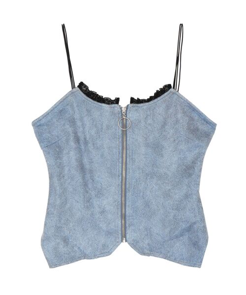 EVRIS（エヴリス）の「フェイクレザーキャミトップス（キャミソール・レディース・ブラック/ブルー/ブラウン・FREE）」の21枚目の写真