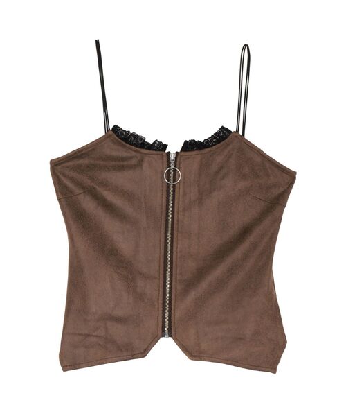 EVRIS（エヴリス）の「フェイクレザーキャミトップス（キャミソール・レディース・ブラック/ブルー/ブラウン・FREE）」の22枚目の写真